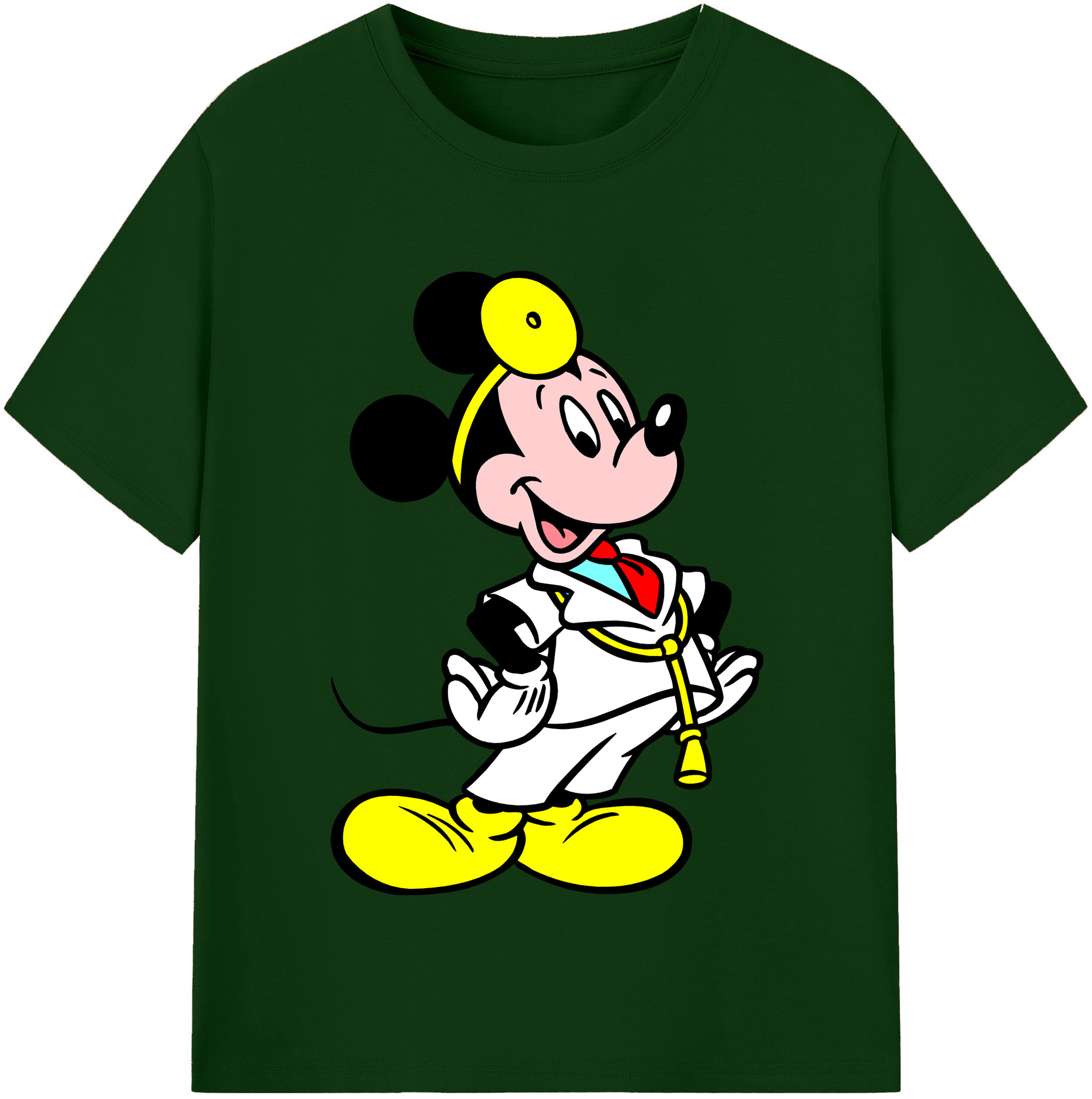 （画像用） ミッキーマウス Mickey Mouse 綿100％半袖Tシャツ（フロントプリント）